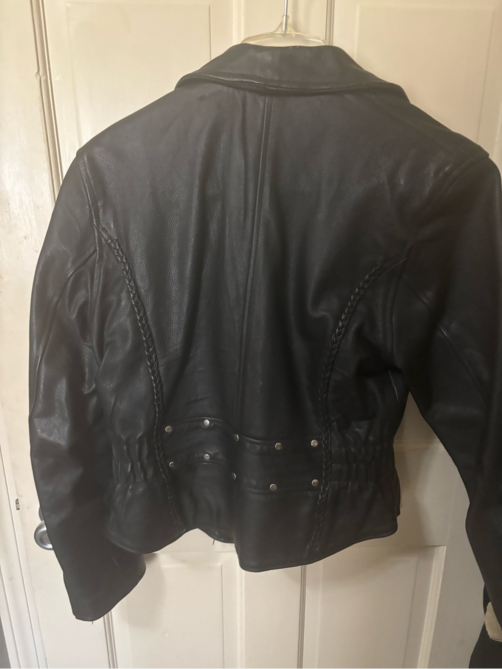 Women's Black Leather Jacket - Classic Biker Style